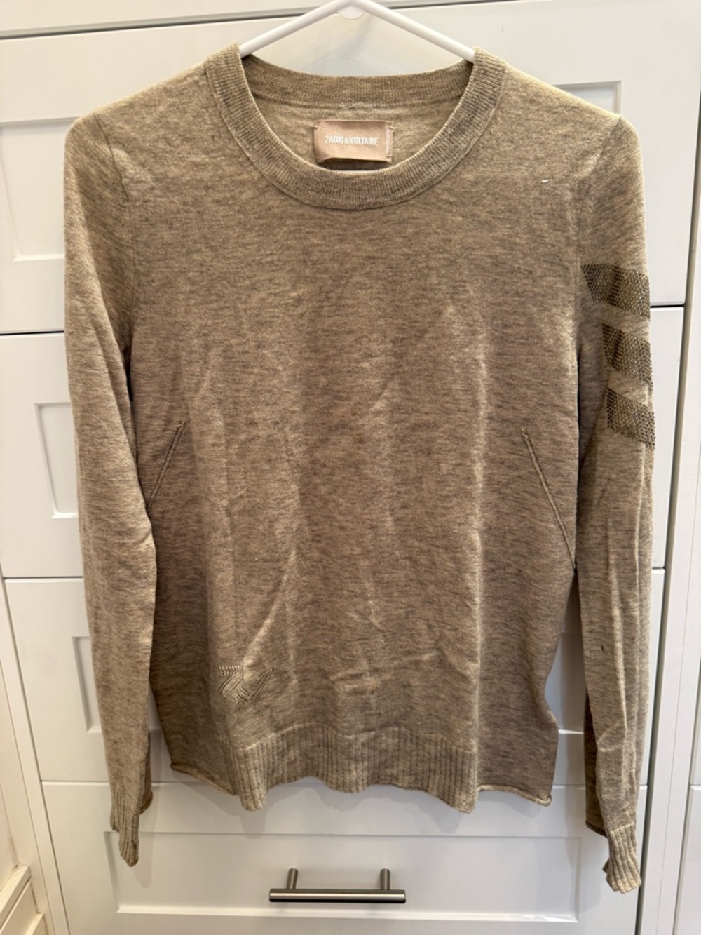 Zadig & Voltaire Women's Crewneck Sweater in Taupe Heather